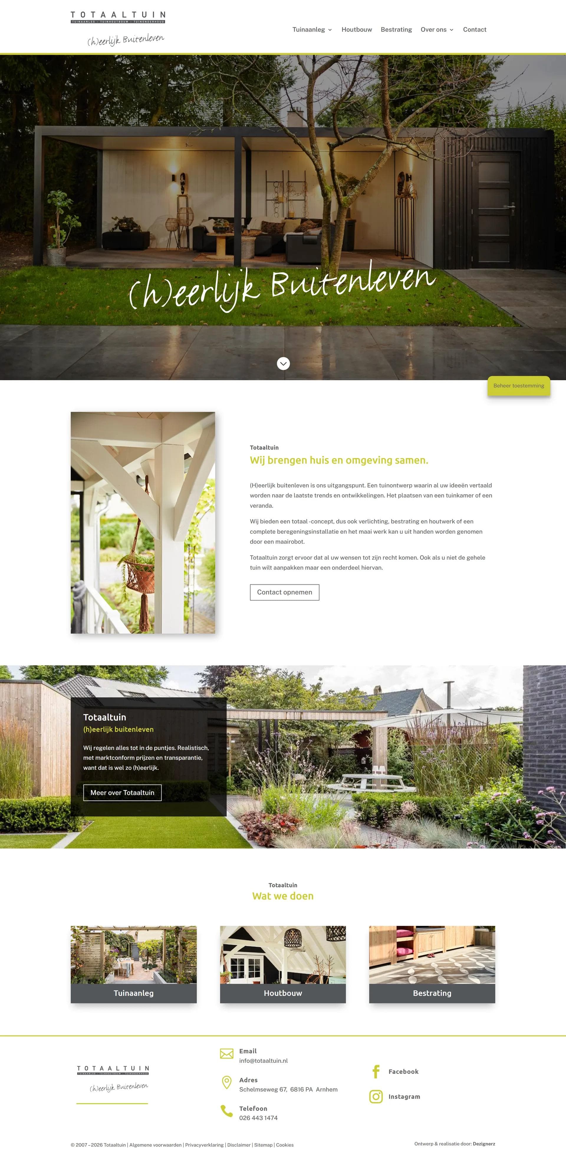 Totaaltuin homepage screenshot