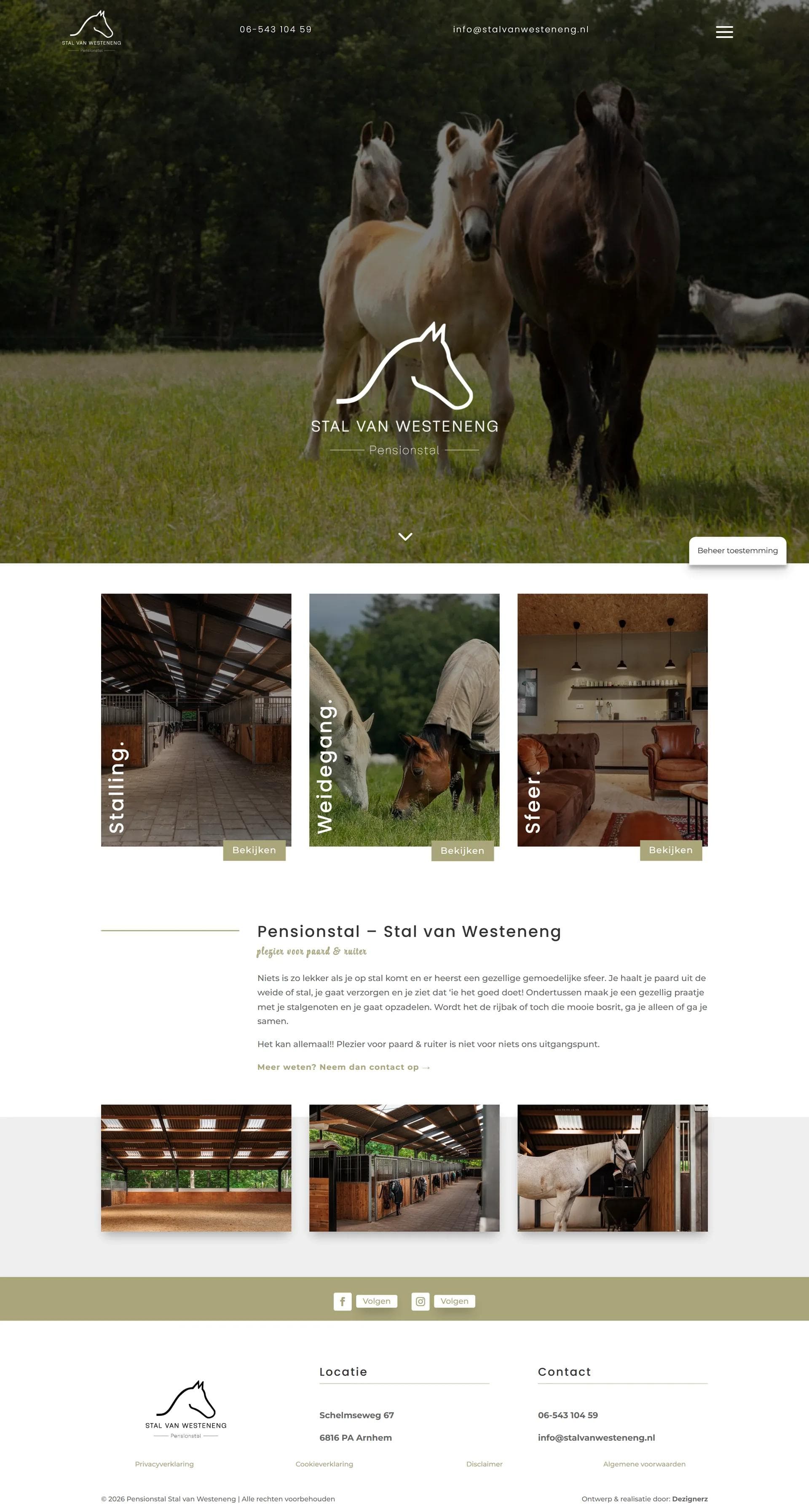 Stal van Westeneng homepage screenshot